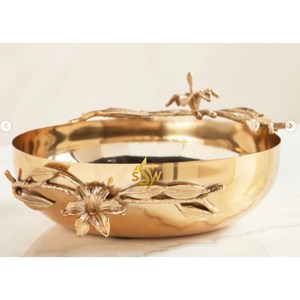 Metal Serving Dishes and Bowls with 2 Tier Brass Made With Nickel Plated Wedding & Party <b>Dinnerware</b> Dry Fruits Chocolate Server - Product Image 2