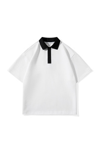 Chemises à manches courtes en tricot de haute qualité populaires Polos pour hommes en polyester et coton avec logo personnalisé - Product Image 6