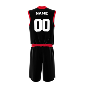 Index Apparel Men's Custom Sublimated Basketball Jersey Shorts Set Moisture Wicking V-Neck Sleeveless <b>Athletic</b> Wear - Product Image 4
