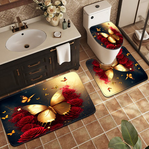 Custom Printed Bath <b>Mat</b> <b>Bathroom</b> Rug <b>Set</b> for <b>Bathroom</b> Non-Slip Shower Curtain Bath <b>Mat</b> - Product Image 6