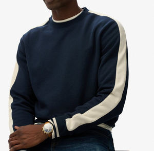 Wholesale Crew <b>Neck</b> Custom Logo 63%Cotton 37%polyester 330gsm Blank Fleece Pullover Men's Sweatshirt - Product Image 2