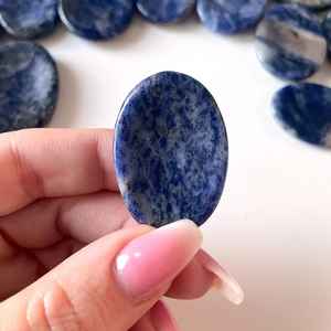 Wholesale Bulk Supply Natural Agate Stones <b>Crystals</b> <b>Crafts</b> Gemstone Sodalite Healing Thumb Massage Worry Stone <b>For</b> Sale - Product Image 5