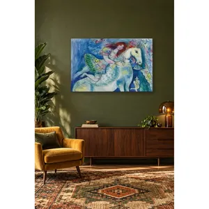 Impression sur toile de Fida Chagall, danseuse de cirque sur un cheval blanc - Product Image 3