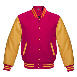 Leather Sleeve Baseball <b>Varsity</b> <b>Jacket</b> Baseball Letterman <b>Varsity</b> <b>Bomber</b> <b>Jacket</b> PU Baseball <b>Varsity</b> <b>Jacket</b> <b>Men</b> Casual - Product Image 1