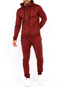 Vente en gros de survêtements de sport en coton polaire pour hommes survêtement de course à manches longues respirant grande taille pour l'hiver - Product Image 3