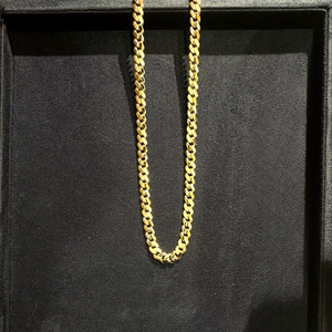 Chaîne à maillons cubains en or rose 18 carats pour homme, cadeau de fiançailles en or massif 14 ct plaqué rhodium pour mariage - Product Image 1