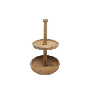 Présentoir à gâteau en bois de forme ronde au design attrayant Finitions naturelles pour présentoir de fête d'anniversaire de mariage en vrac personnalisé - Product Image 5