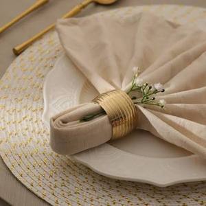 Classic Design Simple <b>Tabletop</b> Brass Napkin Holder Home Hotel Restaurant Decorative Festival Party Birthday Wedding Napkin Ring - Product Image 2