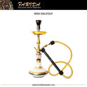 Farida 2025 Mini Tower Shisha latón macizo de alta calidad portátil Hookah laca acabado nuevo diseño tamaño pequeño recto - Product Image 4