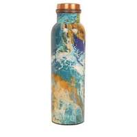 Botella de Agua de Cobre Puro Martillado de Lujo Hecha en India, para Gimnasio, con Opciones de Diseño de Logotipo Personalizable, Apta para Lavavajillas y Microondas