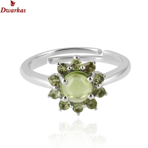 Anillo Ajustable de Plata de Ley 925 con Piedras Preciosas de Alta Calidad, Diseño de Luna Arcoíris con Circonitas, para Mujer, Regalo, Venta al por Mayor - Product Image 5