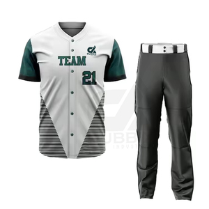 Uniforme de baseball de qualité supérieure, fabriqué par un fabricant de premier plan, 100% polyester, séchage rapide, respirant, nom d'équipe personnalisé, col en V, sports de plein air - Product Image 1