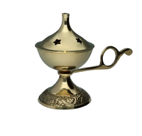 Brûleur d'encens fait main en métal artisanat cadeaux brûleur d'encens en laiton accessoires religieux finis classiques brûleur d'encens en métal