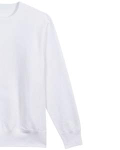 Sweat-shirt en polaire blanc pour homme, col rond, pull à manches longues, coton doux, décontracté, chaud pour l'hiver, conception personnalisée OEM - Product Image 4