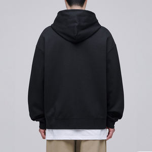 <b>Men's</b> Trendy Athletic Thermal Hoodie 100% Cotton Solid Zipper Jogging Fitness Wear Thick Winter Fabric OEM Service Hoodie Top - Product Image 2