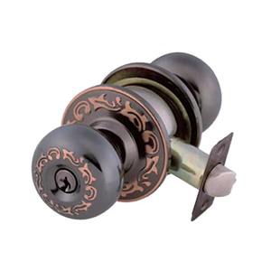 Bouton de porte rond noir avec motif gravé parfait pour les portes en bois dans les maisons, les bureaux, les appartements et les intérieurs décoratifs - Product Image 1