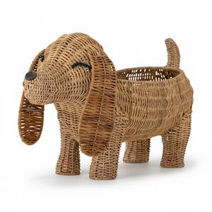 Cesta de mimbre para cachorros, adorable y artesanal, la más vendida, accesorios de decoración para habitación infantil. - Product Image 1