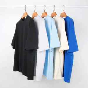 เสื้อยืดแฟชั่นโอเวอร์ไซส์สำหรับผู้ชายผ้าฝ้าย100% 320gsm 300gsm ออกแบบได้ตามต้องการ - Product Image 6