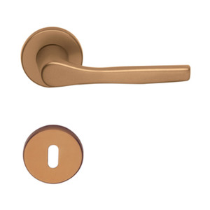 Maniglia Anodizzata Bronzo Con Rosetta E Bocchetta - Product Image 1