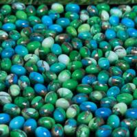 AAA + haute qualité taille personnalisée paon naturel cuivre Kingman Turquoise Cabochon pierre précieuse verte en vrac pour bijoux à bricoler soi-même accessoires