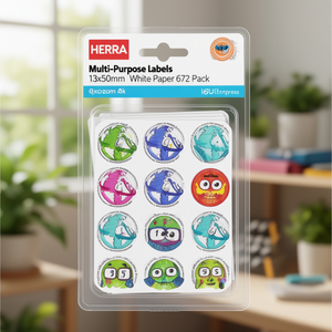 HERMA Multi-Purpose Labels 13x50mm White <b>Paper</b> 672 Pack - Product Image 3