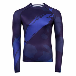 เสื้อแรชการ์ดระบายอากาศสำหรับผู้ชายเสื้อป้องกันผื่นระบายอากาศได้ดีแขนยาวมีโลโก้สำหรับผู้ใหญ่ - Product Image 4