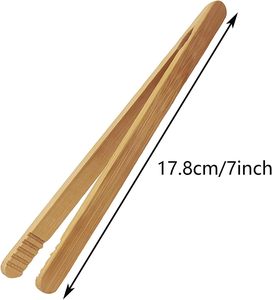 ที่คีบไม้ไผ่7นิ้วใช้ในครัวใช้ซ้ำได้คีบขนมปังปิ้งไม้ไผ่สำหรับขนมปังปิ้งกิมจิผลไม้และชา8ชิ้น - Product Image 2