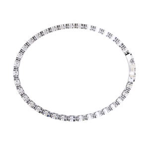 Magnifique bracelet et jonc en or 18 carats avec diamants de laboratoire, accessoire de bijouterie luxueux - Product Image 1