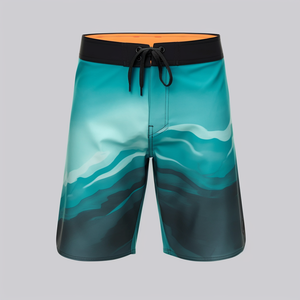 Haute qualité sans couture décontracté tissu maillot de bain poches séchage rapide léger Surf Board Shorts pour hommes-vente en gros personnalisé nouveau - Product Image 6