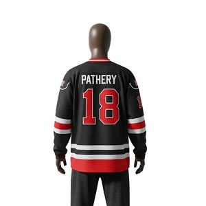 Ropa deportiva de hockey sobre hielo para hombre personalizada de alta calidad nueva ropa deportiva de práctica en blanco impresa transpirable al por mayor con logotipo frontal - Product Image 3