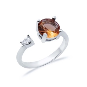 Sultanite Zircon Stone Round Shape <b>Adjustable</b> <b>Ring</b> Turkish Handmade Wholesale 925 Sterling <b>Silver</b> Jewelry - Product Image 3