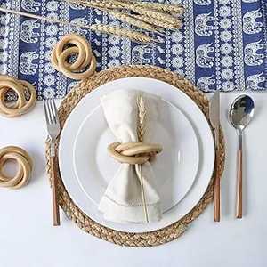 Rond de serviette en bois de style nouveau fait à la main de haute vente pour l'usine directe par Axiom Home Accents - Product Image 2