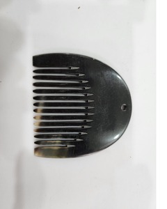 Royal Designer Hair Comb Mini Vintage Handmade Bridal Feather Hair Comb with Natural Horn Elegant Indian Pocket Size - Product Image 4