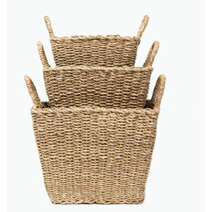 Vintage Style 100% Eco Friendly and Natural Environment Seaweed Storage <b>Baskets</b> Made in Viet Nam - Product Image 1