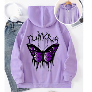เสื้อฮู้ดของผู้หญิงวัสดุดีมีฮู้ดสำหรับผู้หญิงโลโก้แบบกำหนดเอง - Product Image 2