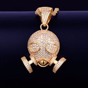 Pendentif en diamant Moissanite Pendentif en diamant glacé de haute qualité personnalisé pendentif Hip Hop en or massif 10kt - Product Image 1