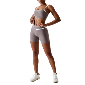 Ensemble de yoga sexy pour femmes, soutien-gorge de sport et short de compression, extensible dans les quatre sens, toucher doux, respirant, vêtements de sport actifs - Product Image 5