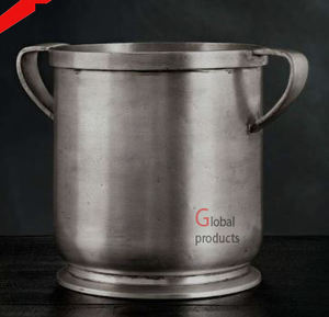 Seau à glace de conception martelé de finition argentée avec le refroidisseur de vin de poignée pour le mariage de partie - Product Image 4