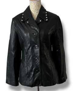 Chaqueta de Cuero Genuino de Invierno al por Mayor OEM, Personalizada con Bordado para Mujer, Talla Grande, con Opciones de Logotipo y Color Personalizados - Product Image 1