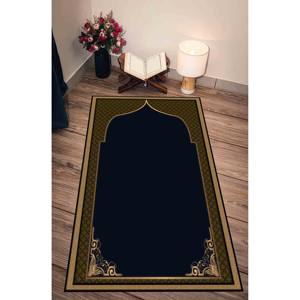 Tapis de prière islamique doré : élégante décoration musulmane pour la maison, tapis imprimé, tapis à poils doux - Product Image 5