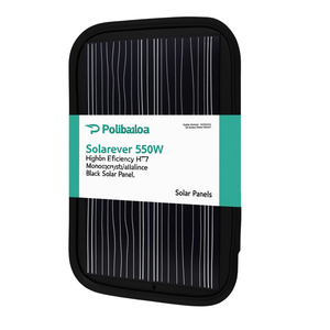 แผงโซลาร์เซลล์ Solarever 550W ประสิทธิภาพสูง HJT โมโนคริสตัลไลน์ สีดำ - Product Image 1