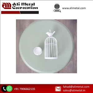 Lanternes intérieures/extérieures en métal blanc au design personnalisé pour le jardin, la maison et la décoration de mariage Cadeau de Noël parfait avec des caractéristiques d'oiseaux - Product Image 6