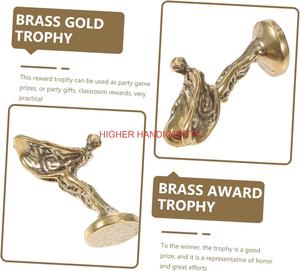 Golden Souvenir Cup Ballon Dor Trophy Decoración deportiva Premio de latón Trofeo Copas Trofeos Premio Regalo Campeón Ganador Premio - Product Image 5
