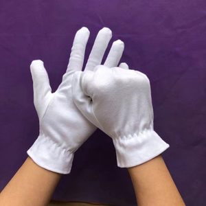 Dernière conception meilleure vente manchette élastique logo personnalisé disponible 100% coton blanc cousu maçonnique Regalia gants gants de serveur - Product Image 6
