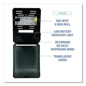 Distributeur électronique de serviettes à main noir Boardwalk 12,31 po X 9,31 pouces X 15,94 pouces. Distributeurs de serviettes humides 1 carton - Product Image 6