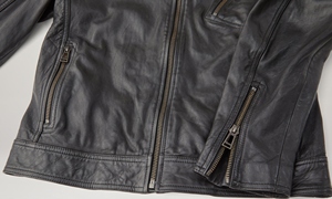 Veste en cuir à capuche personnalisée de haute qualité pour hommes Meilleur prix Veste en cuir de mode fabriquée au Pakistan - Product Image 6