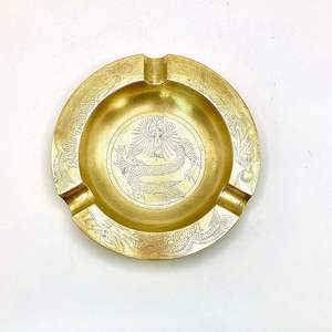 Cenicero de latón de lujo con pantalla de mesa con logotipo personalizado para oficina, uso doméstico, tapa decorativa para cuenco, tipo bolsillo, estilo americano, redondo - Product Image 3