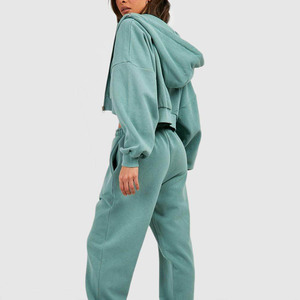 2023 conjunto de pantalones de chándal y Sudadera con capucha chándal mujer 3 piezas pantalones jogging Jogger conjunto mujeres personalizado jogging Jogger trajes para mujeres - Product Image 6