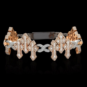 Bracelet en argent 925 serti de diamants Moissanite VVS, style Hip Hop, bijou religieux de luxe, pour homme et femme. - Product Image 1