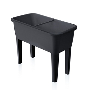 Jardin urbain avec serre en polypropylène de 52 litres, 77 x 38 x 82 cm, couleur anthracite - Product Image 4